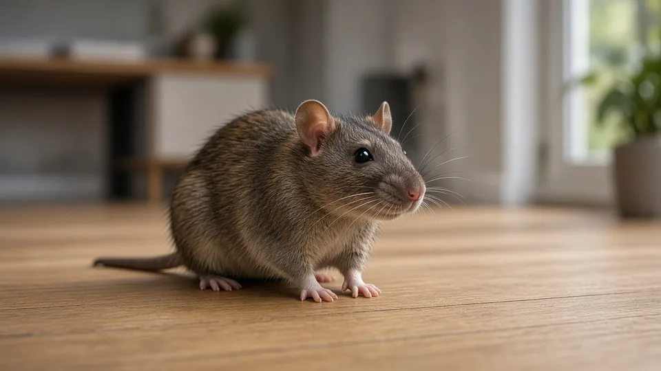 Rat dans un intérieur.